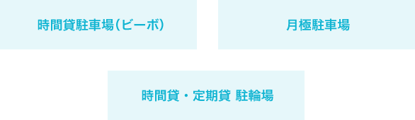 時間貸駐車場　月極駐車場　時間貸・定期貸 駐輪場